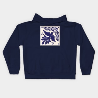 Flying Dove Talavera Tile by Akbaly Kids Hoodie